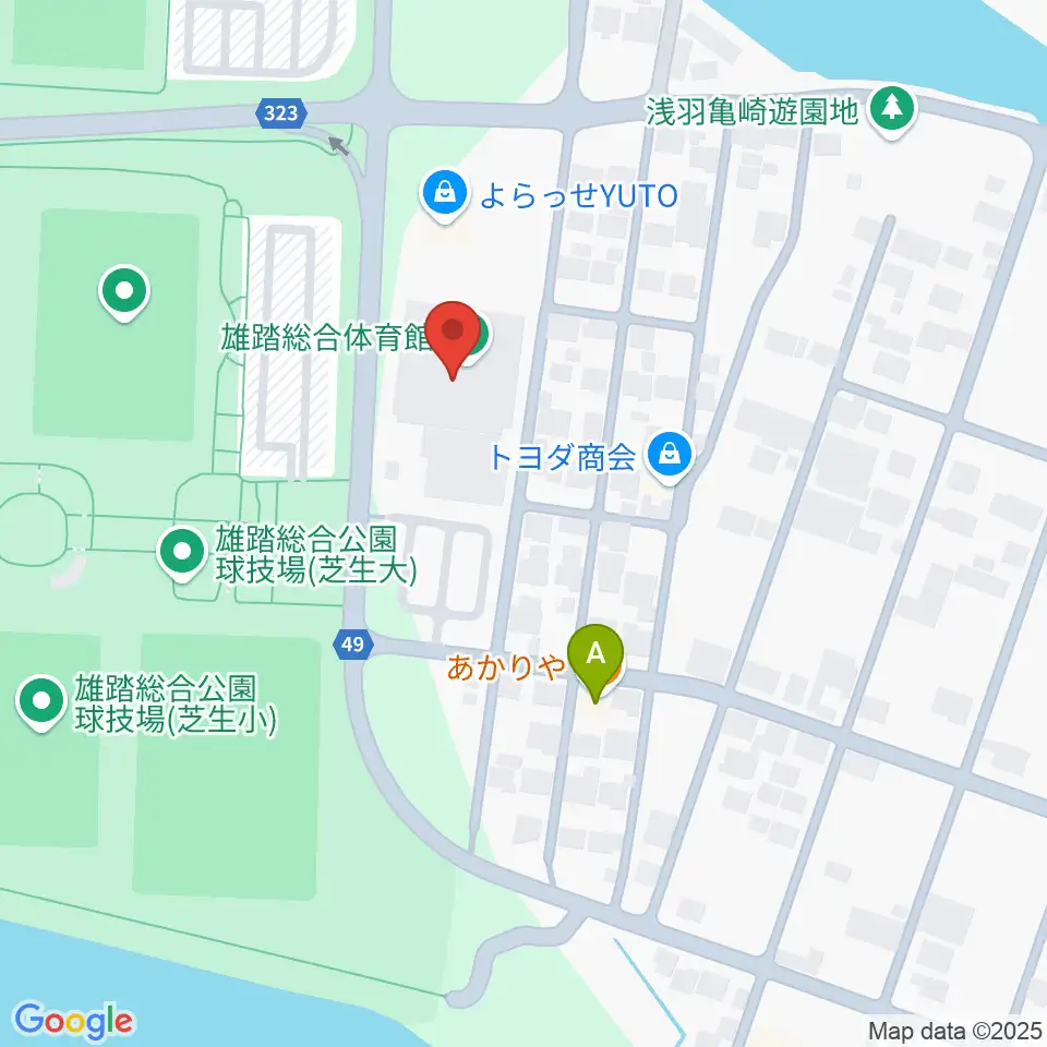 雄踏総合体育館周辺のカフェ一覧地図