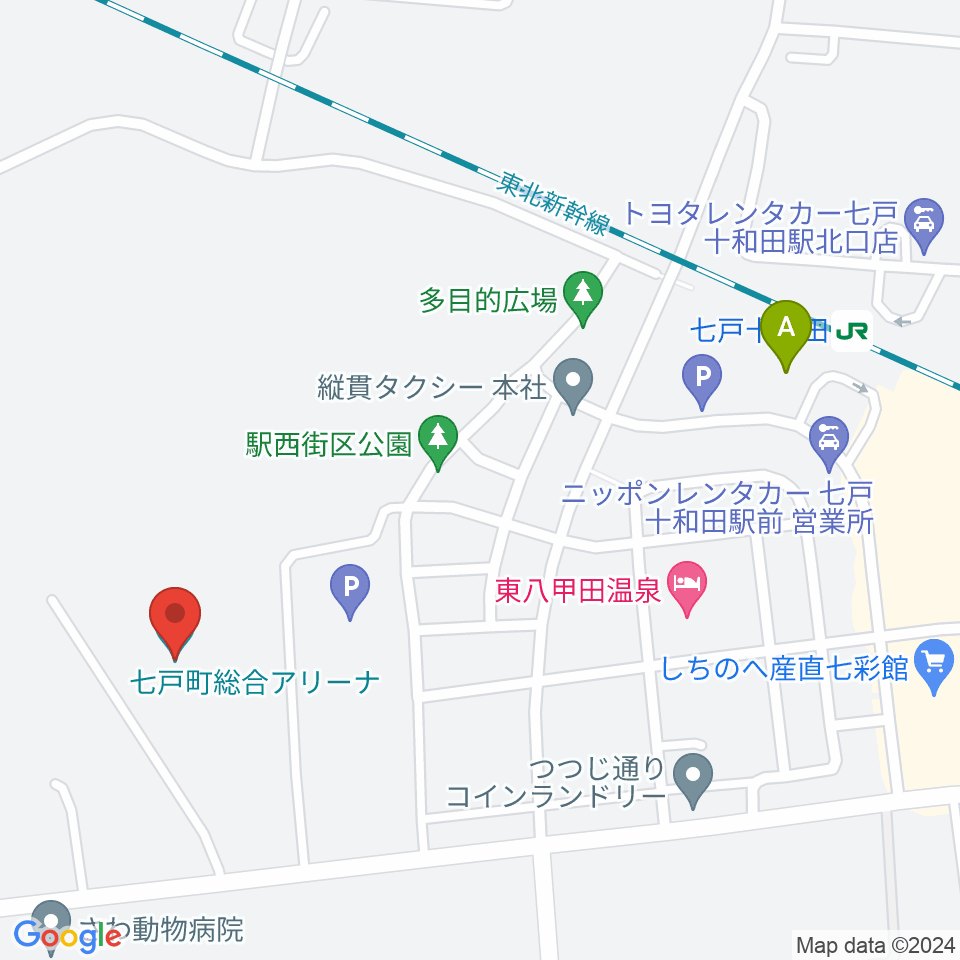 七戸町総合アリーナ周辺のカフェ一覧地図