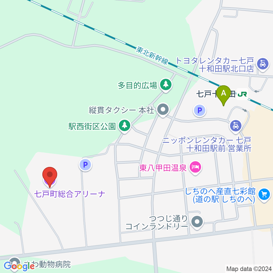 七戸町総合アリーナ周辺のカフェ一覧地図