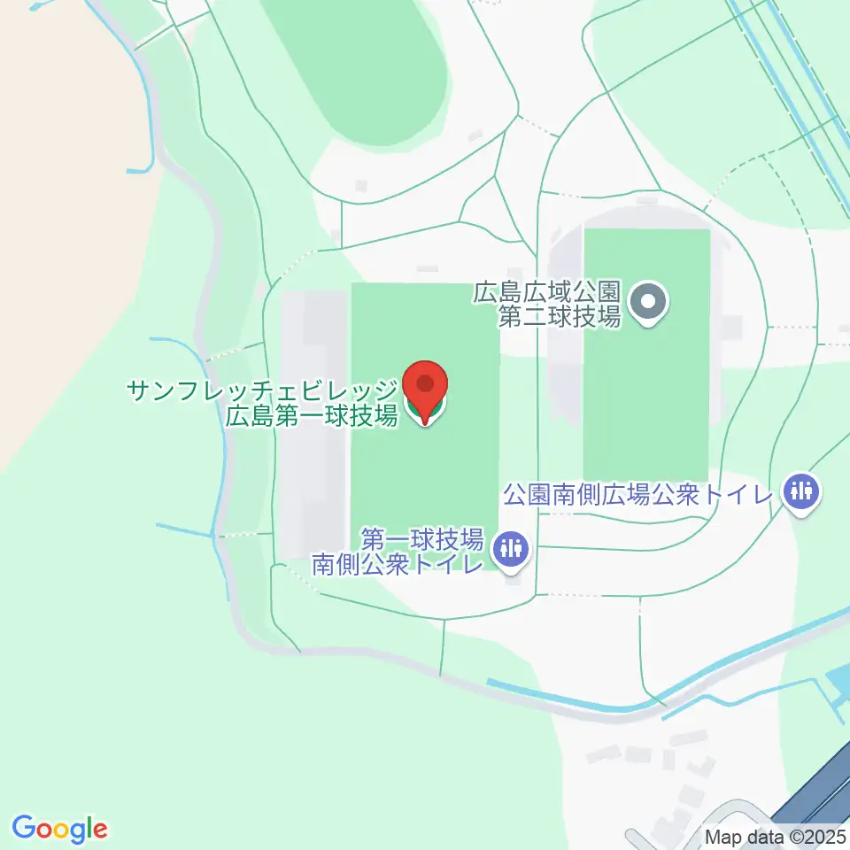 サンフレッチェビレッジ広島第一球技場周辺のカフェ一覧地図