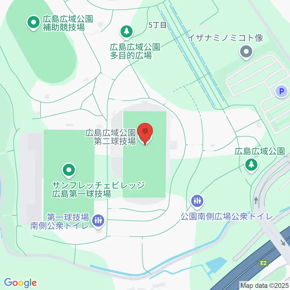 広島広域公園第二球技場周辺のカフェ一覧地図