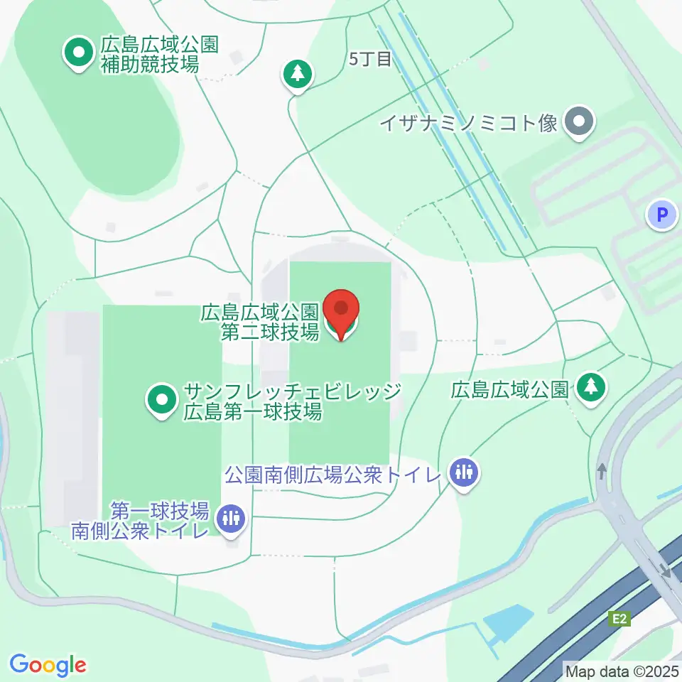 広島広域公園第二球技場周辺のカフェ一覧地図