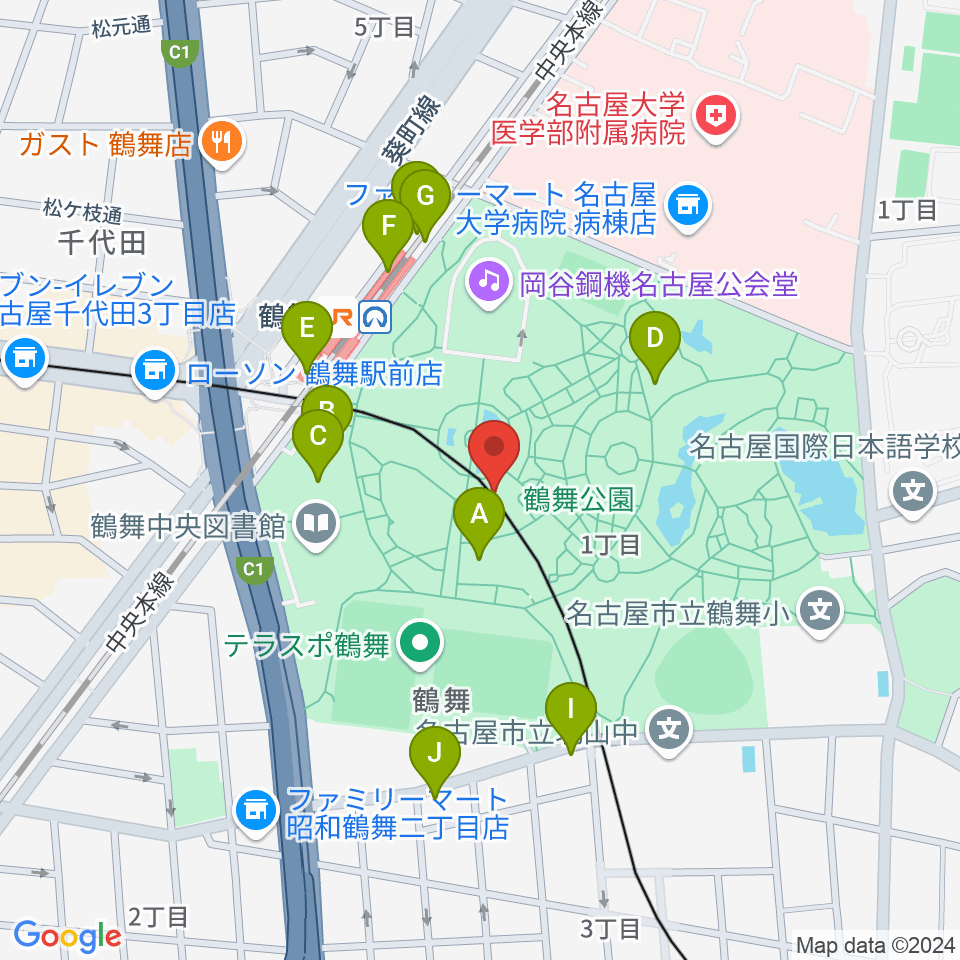 普選記念壇周辺のカフェ一覧地図