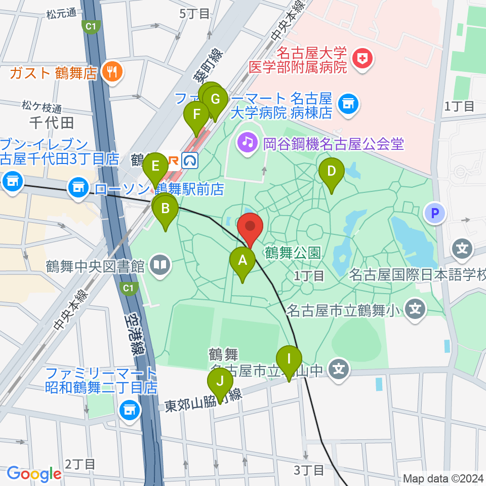 普選記念壇周辺のカフェ一覧地図