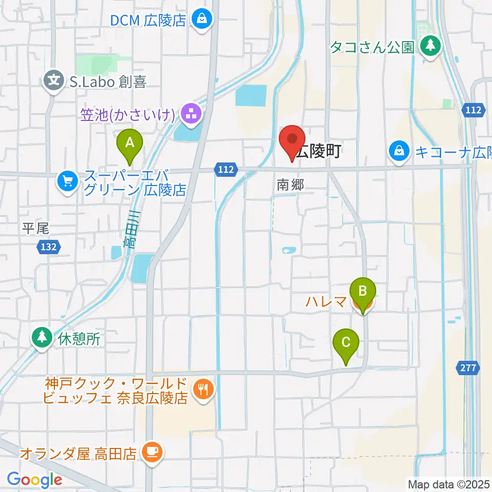 ニュービートスタジオ周辺のカフェ一覧地図