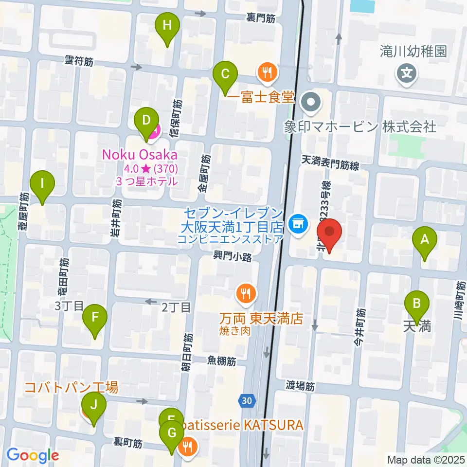 クロスフェイズスタジオ周辺のカフェ一覧地図