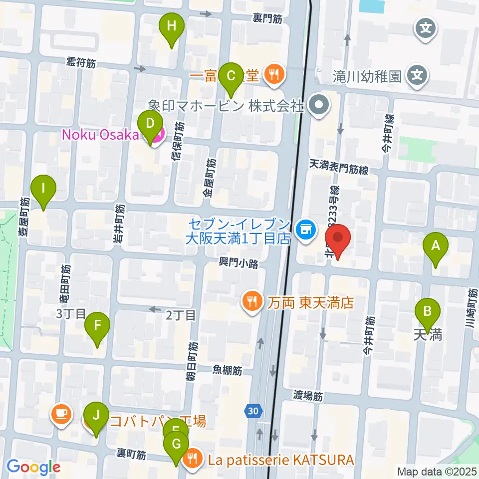 クロスフェイズスタジオ周辺のカフェ一覧地図