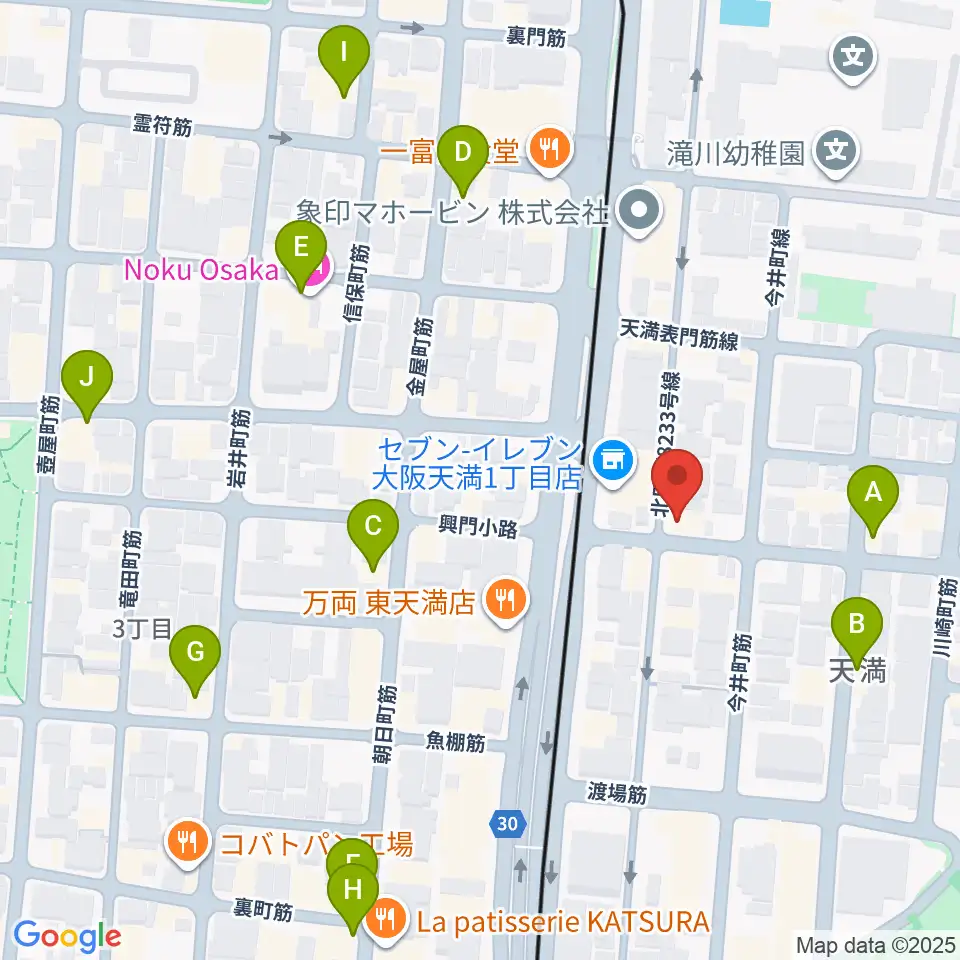 クロスフェイズスタジオ周辺のカフェ一覧地図