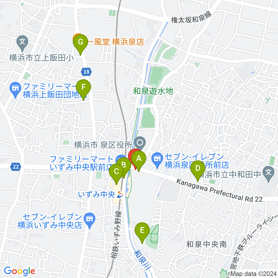 スタジオブルーム周辺のカフェ一覧地図