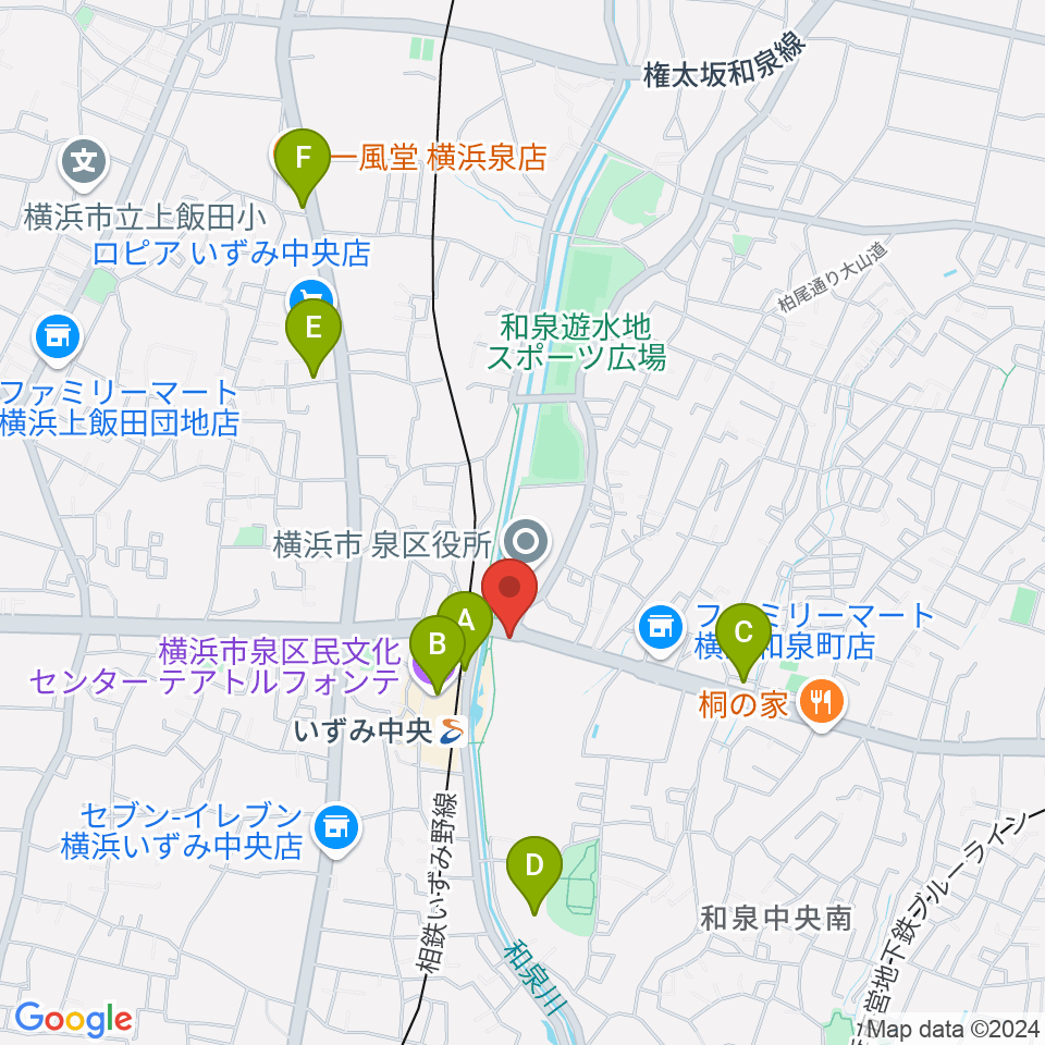 スタジオブルーム周辺のカフェ一覧地図