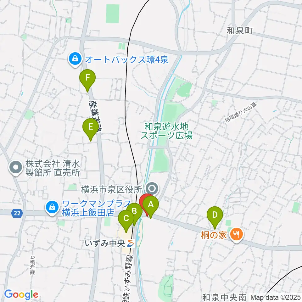 スタジオブルーム周辺のカフェ一覧地図