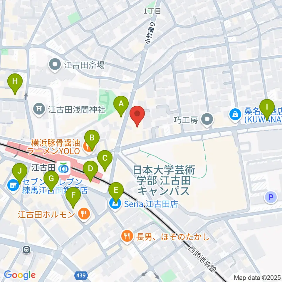スタジオダスティミラー周辺のカフェ一覧地図