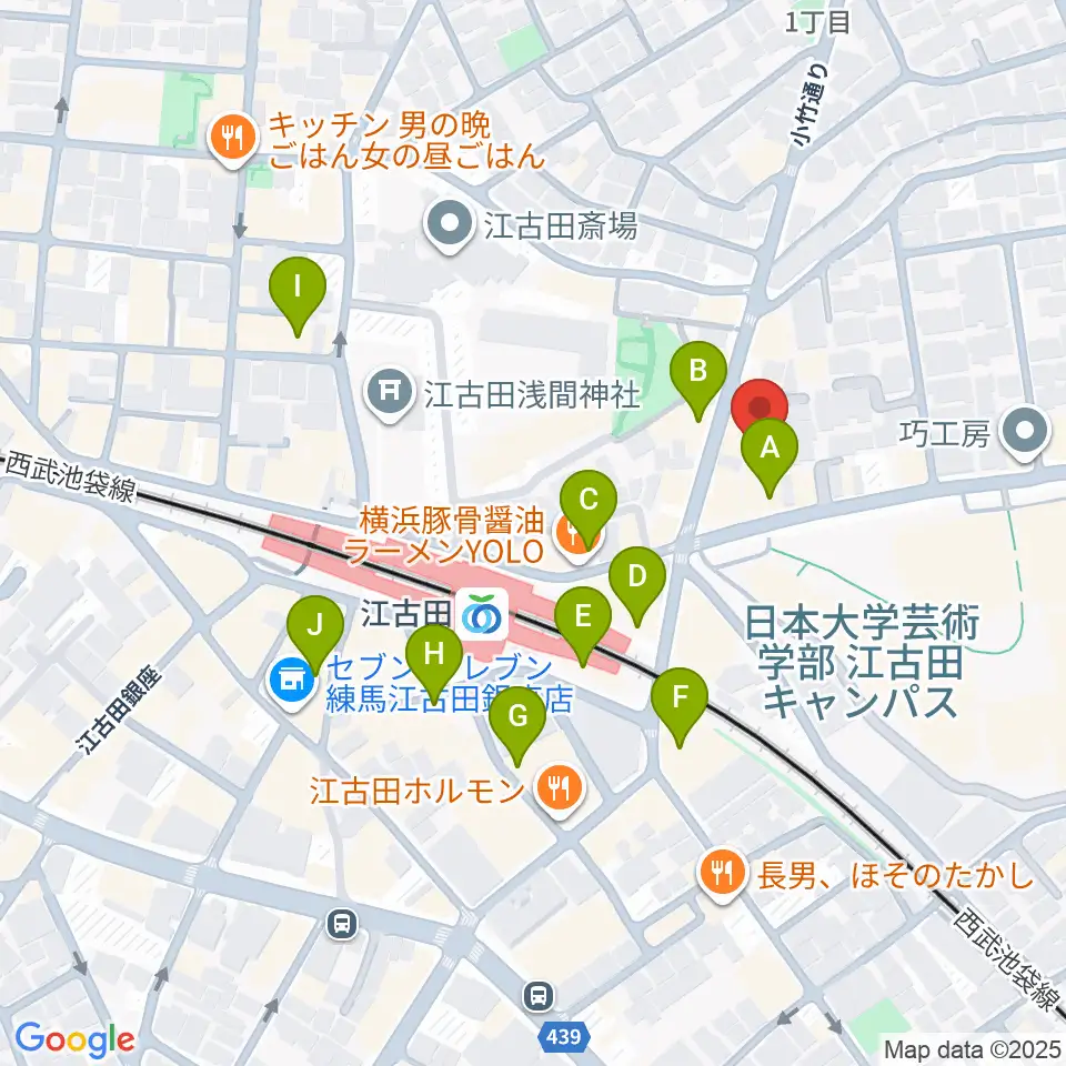 スタジオダスティミラー周辺のカフェ一覧地図