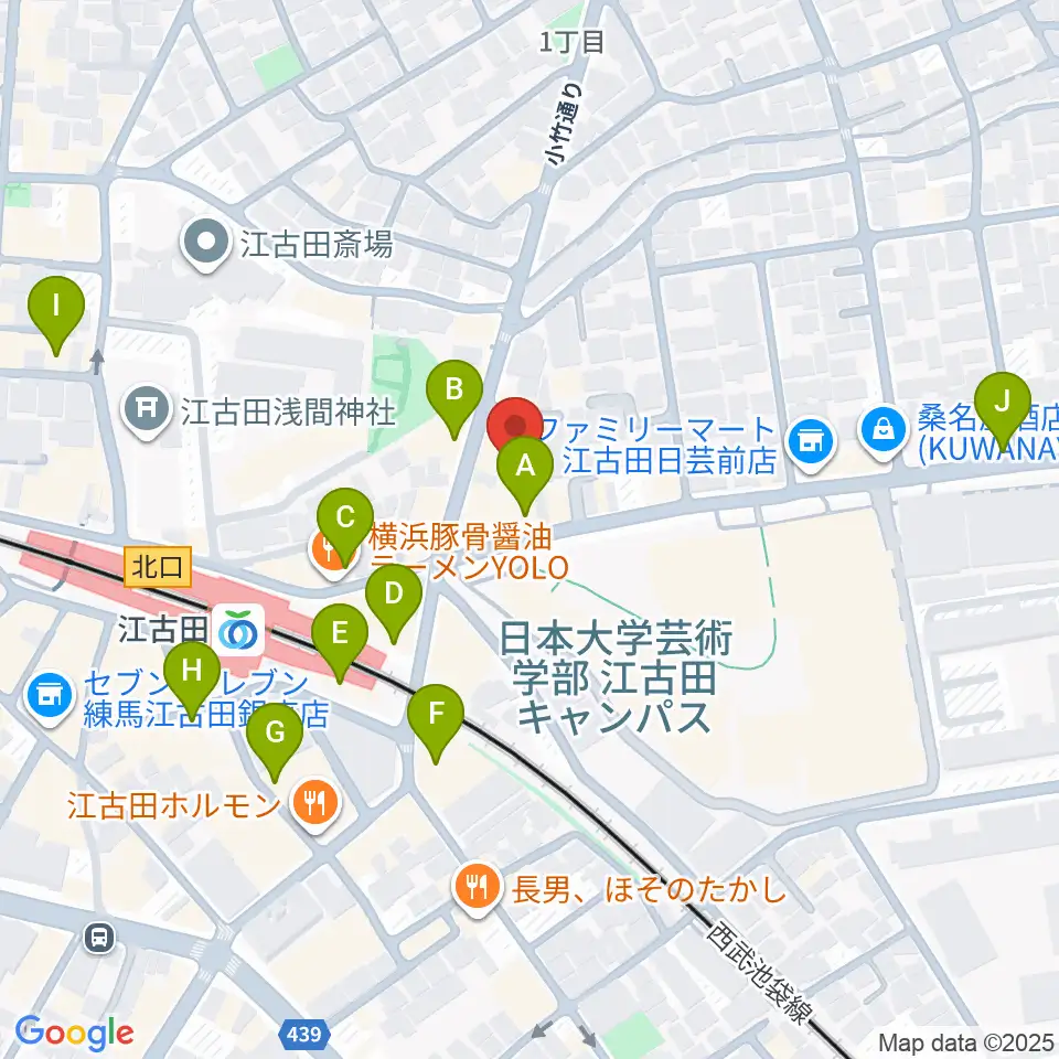 スタジオダスティミラー周辺のカフェ一覧地図