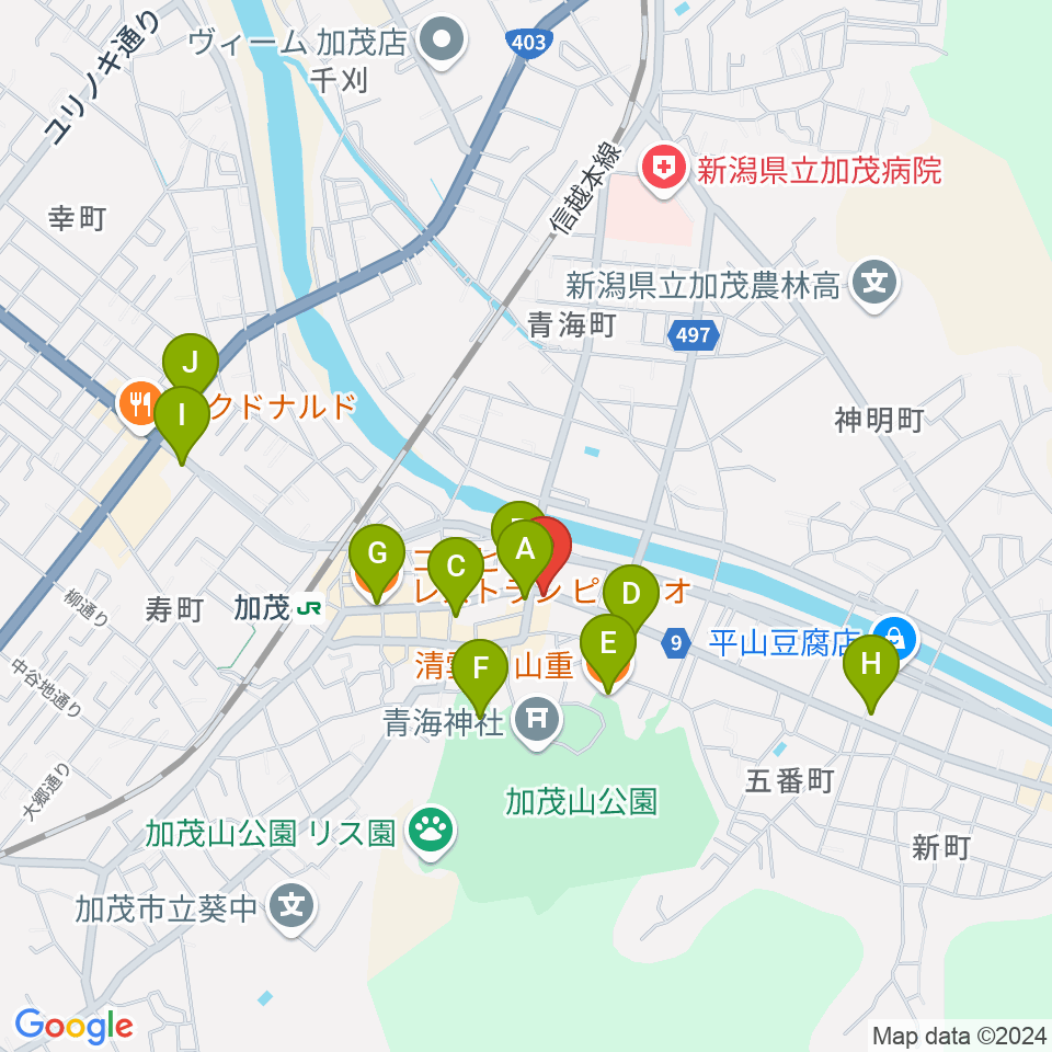 スタジオアッシュ周辺のカフェ一覧地図