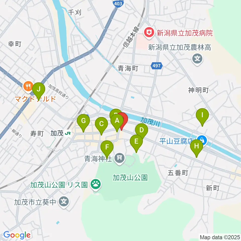 スタジオアッシュ周辺のカフェ一覧地図