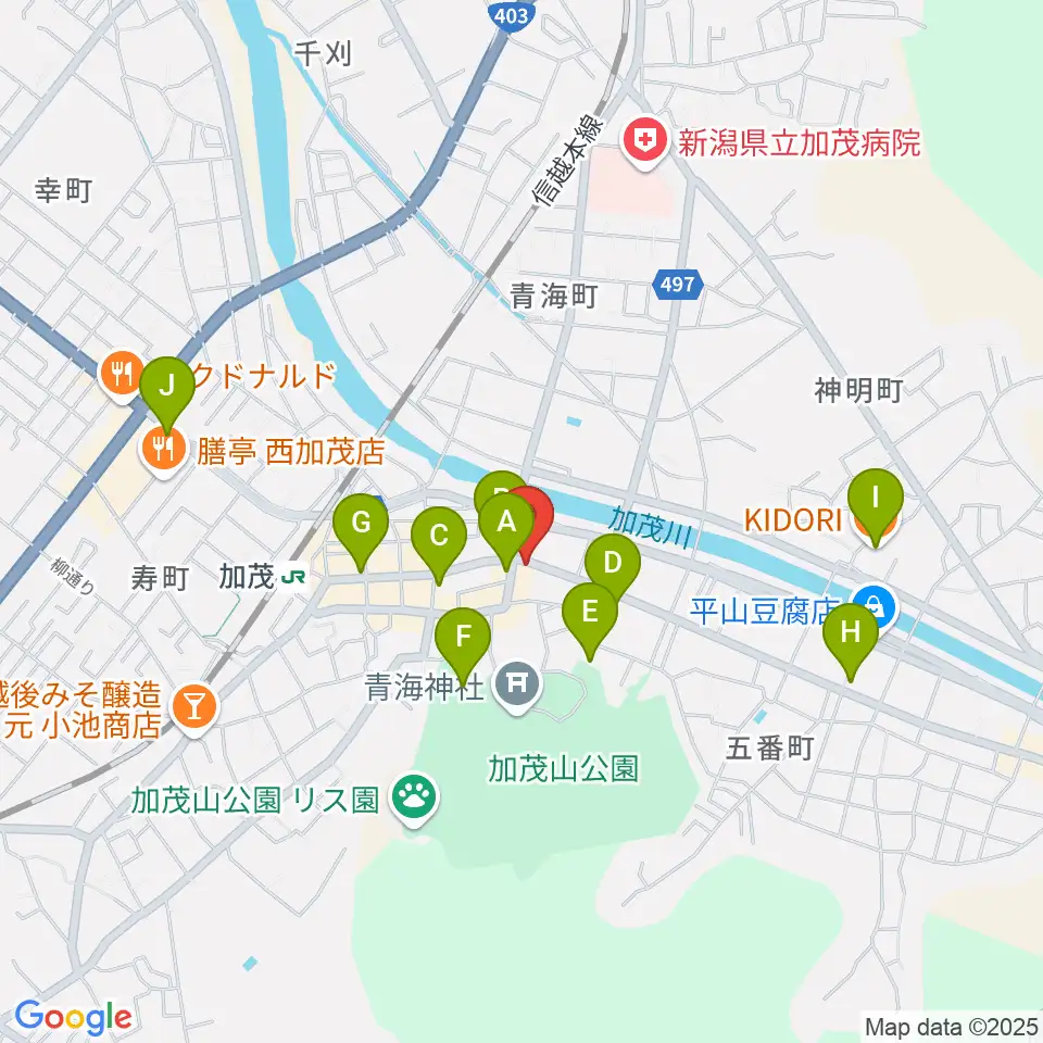 スタジオアッシュ周辺のカフェ一覧地図