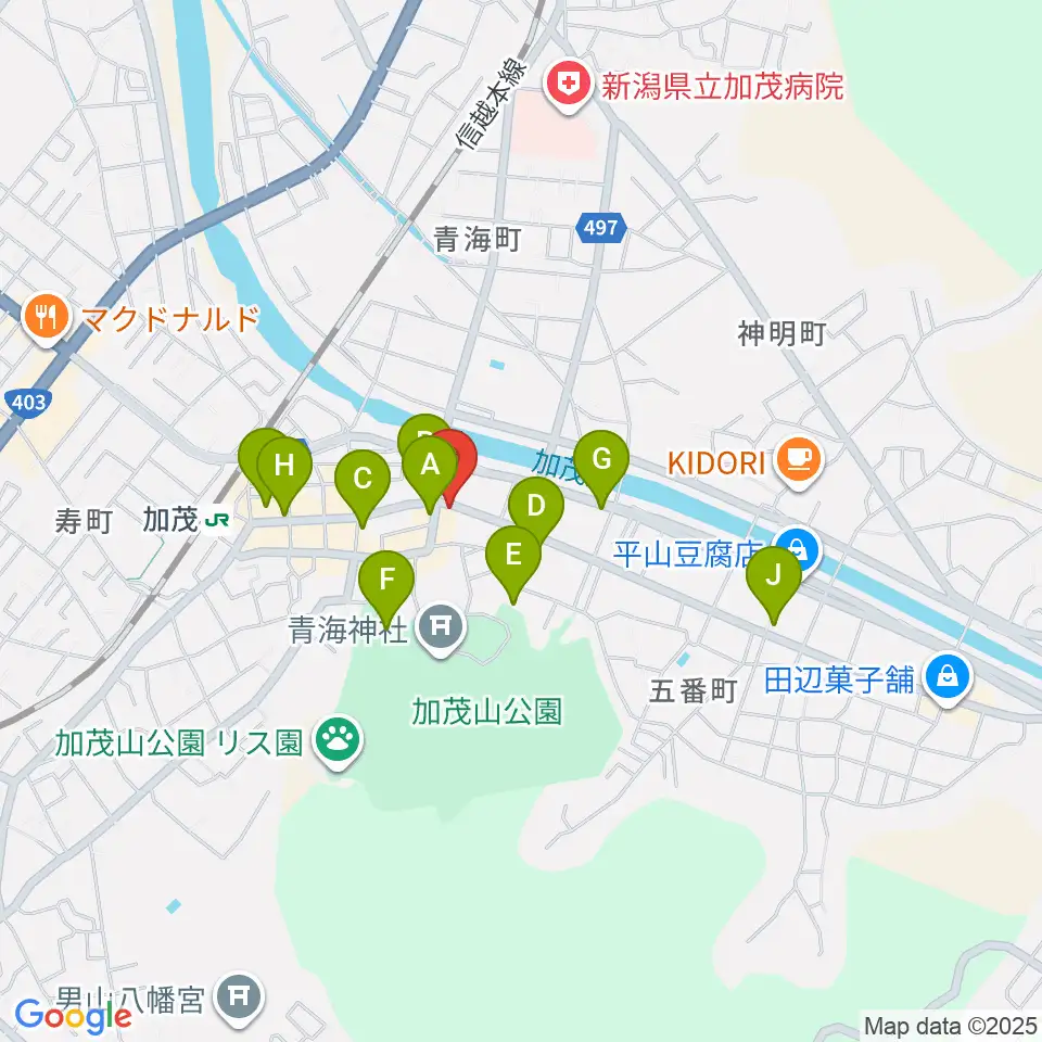スタジオアッシュ周辺のカフェ一覧地図
