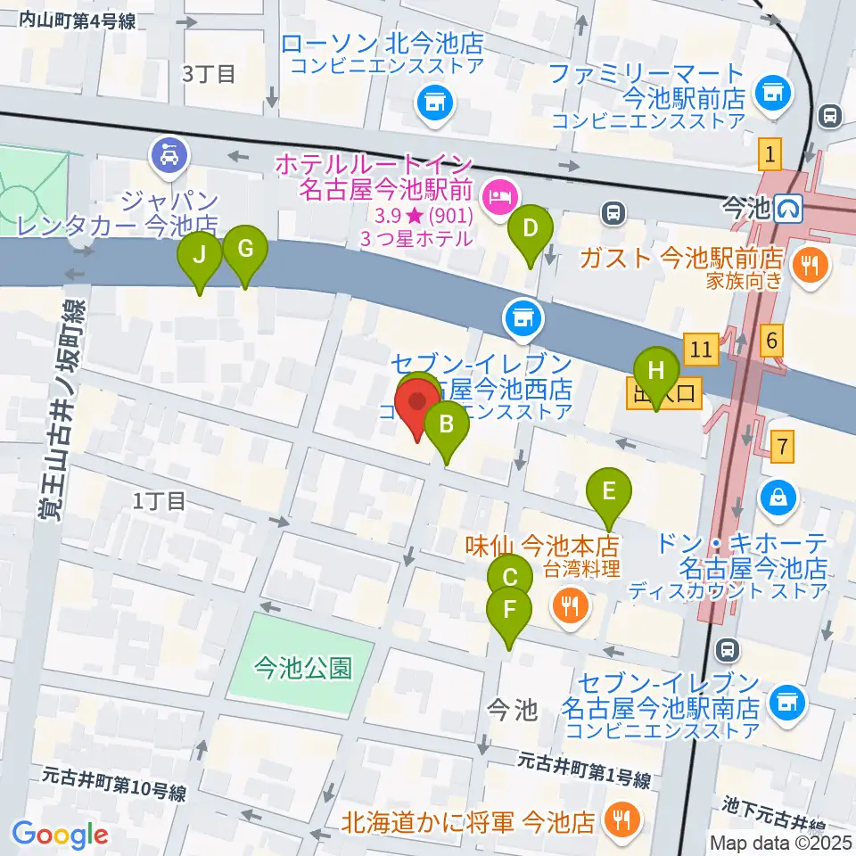 ナゴヤキネマ・ノイ周辺のカフェ一覧地図