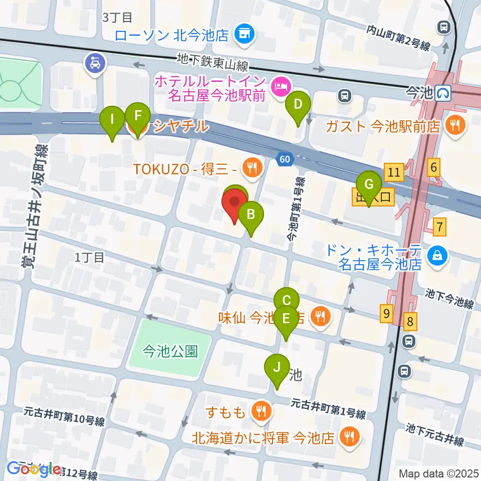 ナゴヤキネマ・ノイ周辺のカフェ一覧地図