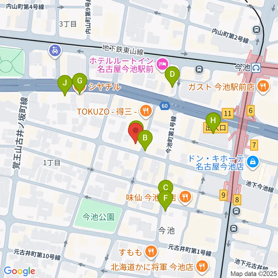 ナゴヤキネマ・ノイ周辺のカフェ一覧地図