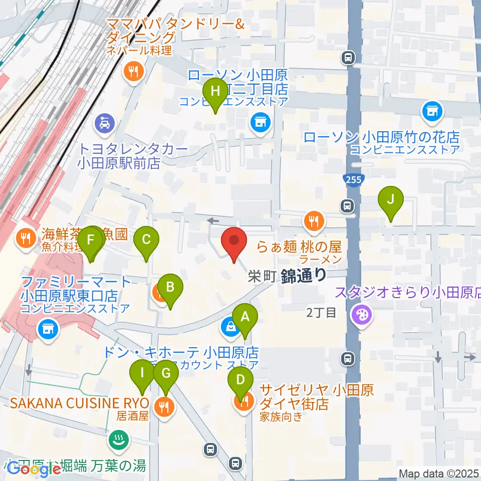 小田原シネマ館周辺のカフェ一覧地図