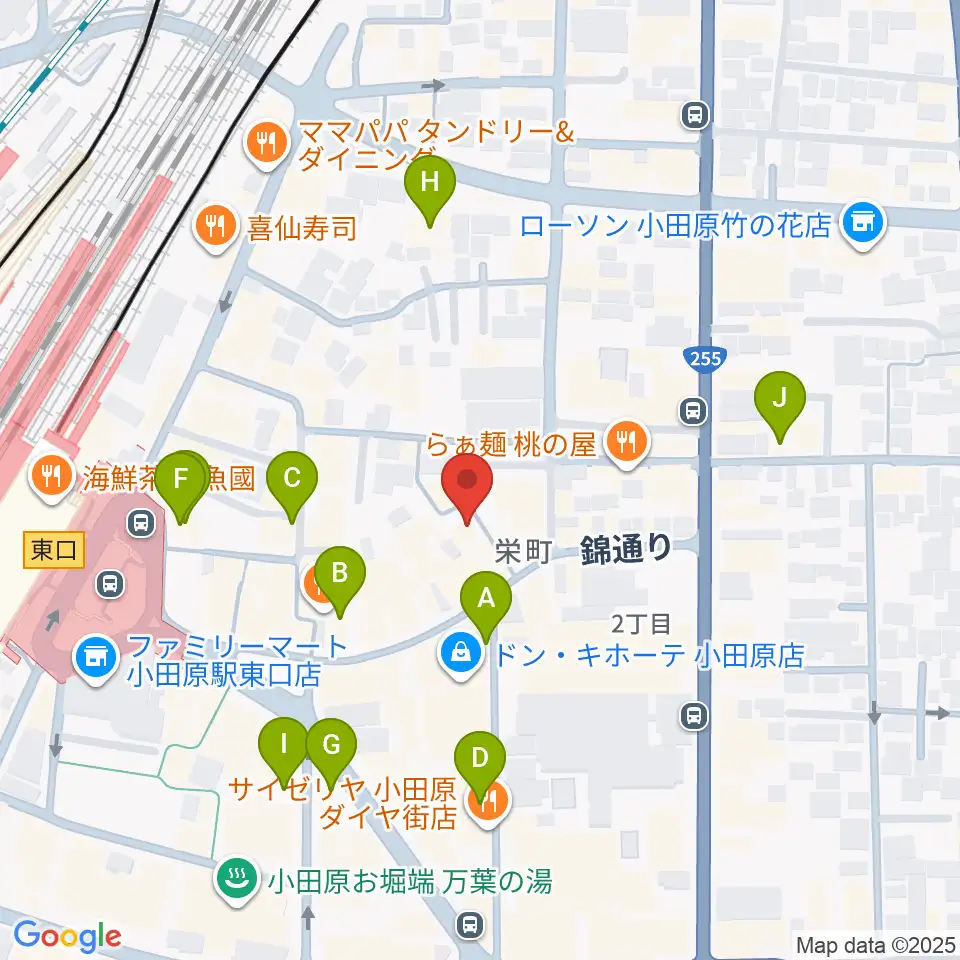 小田原シネマ館周辺のカフェ一覧地図