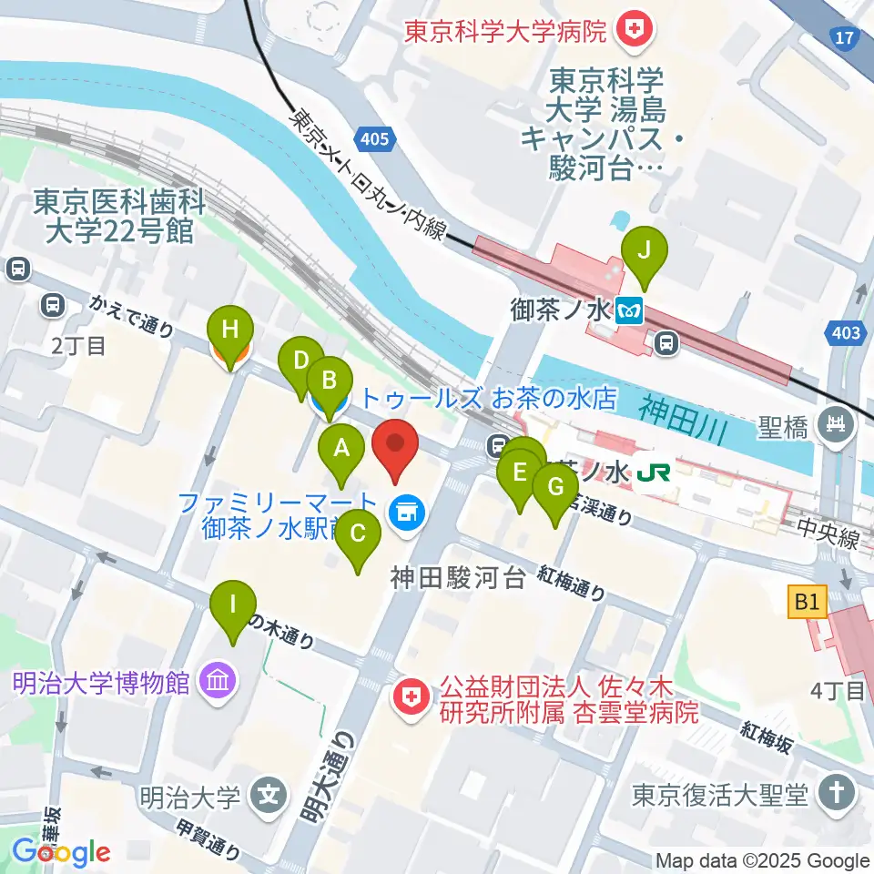 ESP GROOVE LOUNGE TOKYO周辺のカフェ一覧地図