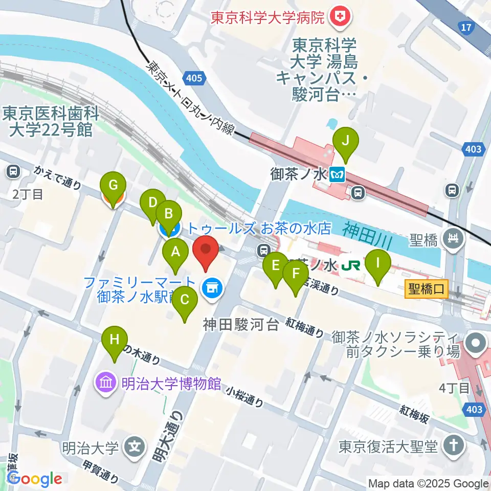 ESP GROOVE LOUNGE TOKYO周辺のカフェ一覧地図