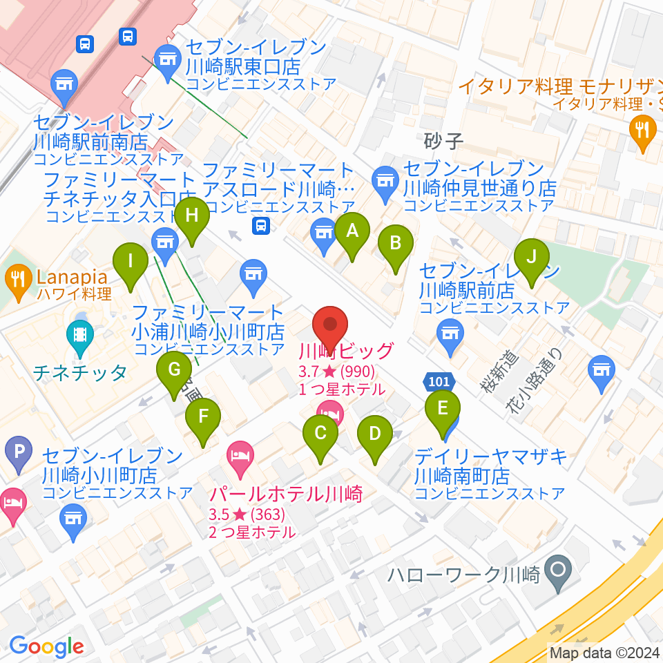 サウンドスタジオ八泉周辺のカフェ一覧地図