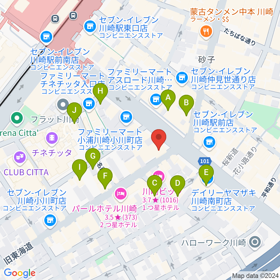 サウンドスタジオ八泉周辺のカフェ一覧地図