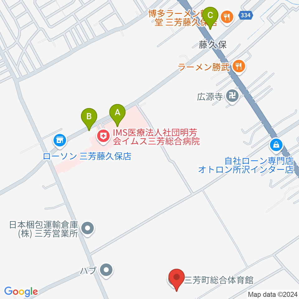 三芳町総合体育館みよしアリーナ周辺のカフェ一覧地図