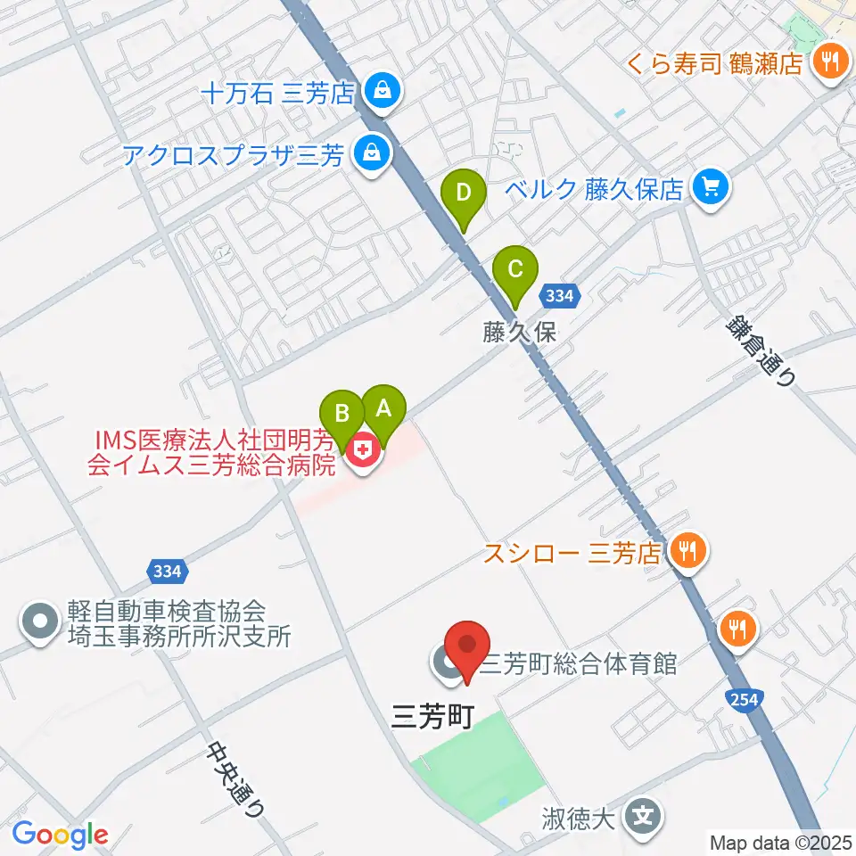 三芳町総合体育館みよしアリーナ周辺のカフェ一覧地図
