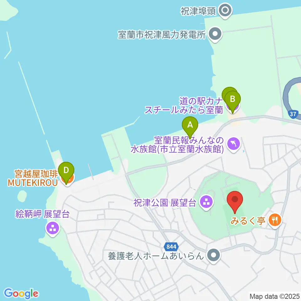 リーフラスフットボールパーク周辺のカフェ一覧地図