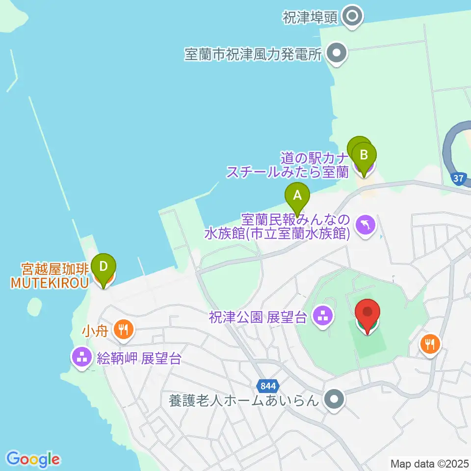 リーフラスフットボールパーク周辺のカフェ一覧地図
