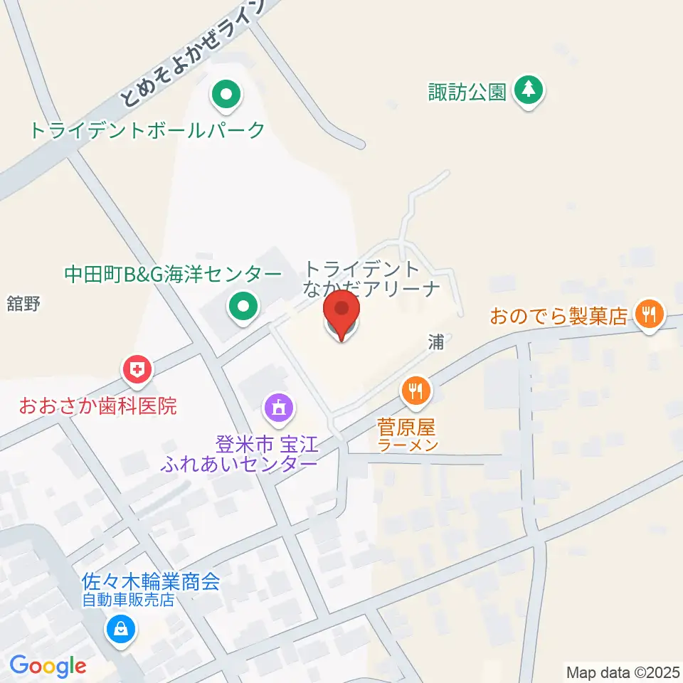 トライデントなかだアリーナ周辺のカフェ一覧地図