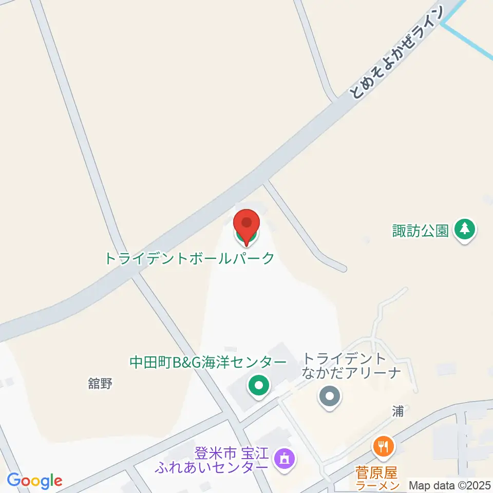 トライデントボールパーク周辺のカフェ一覧地図