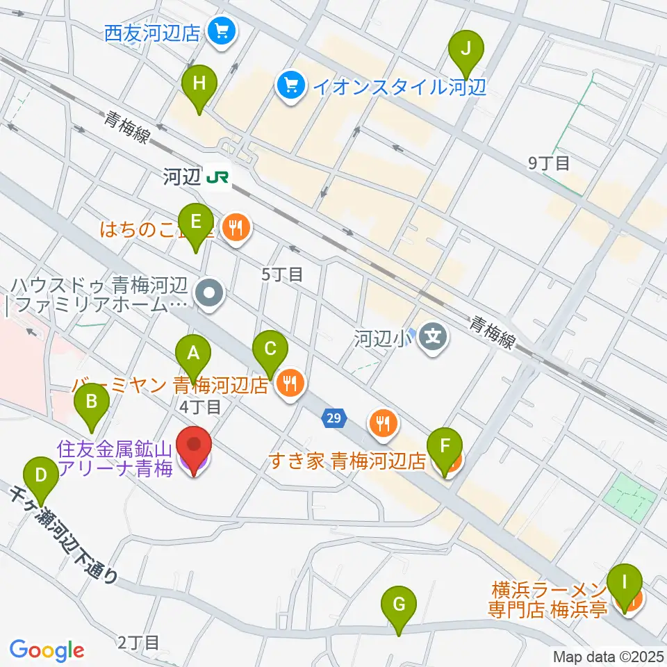 住友金属鉱山アリーナ青梅周辺のカフェ一覧地図