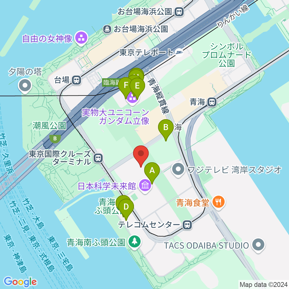 東京国際交流館プラザ平成周辺のカフェ一覧地図