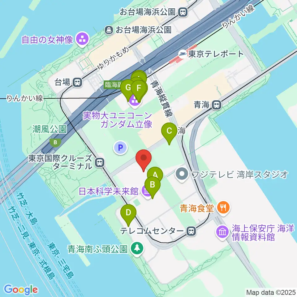 東京国際交流館プラザ平成周辺のカフェ一覧地図