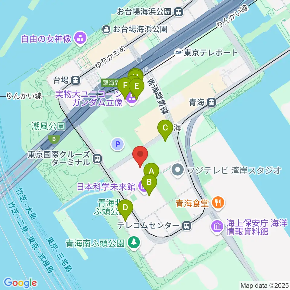東京国際交流館プラザ平成周辺のカフェ一覧地図