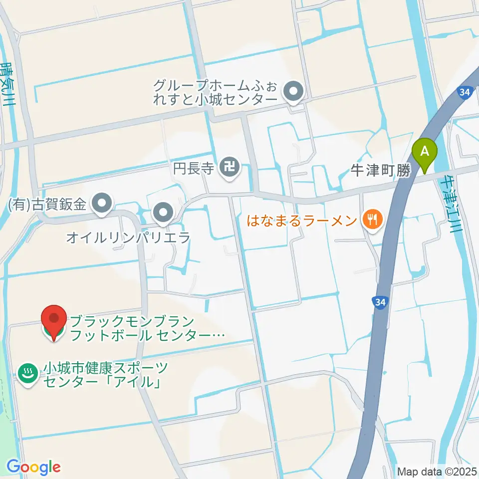 ブラックモンブランフットボールセンター周辺のカフェ一覧地図
