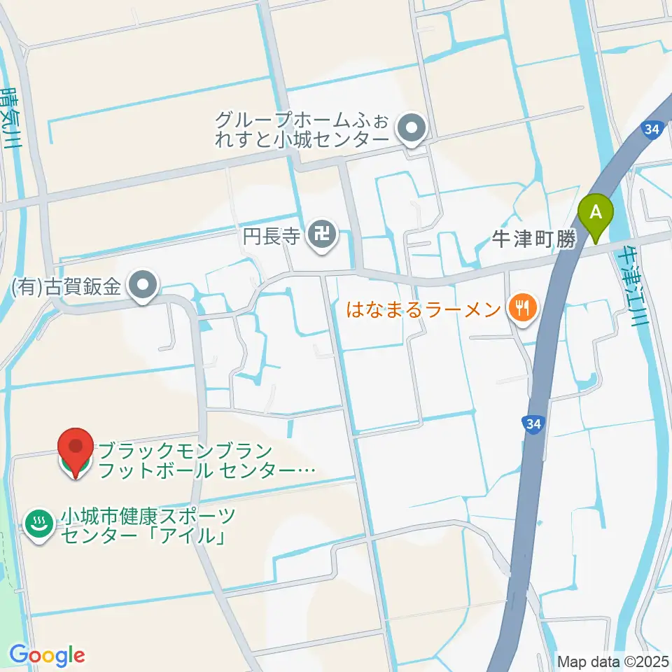 ブラックモンブランフットボールセンター周辺のカフェ一覧地図