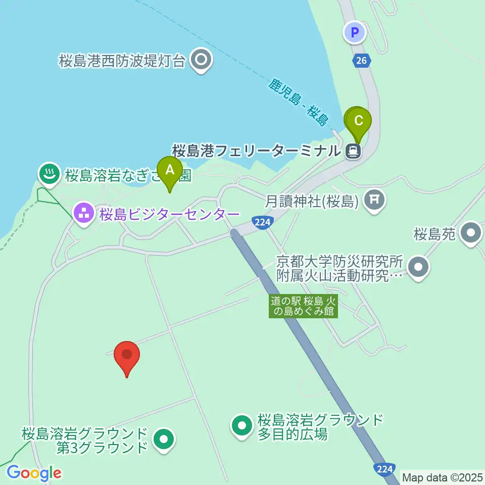 南栄リース桜島グラウンド周辺のカフェ一覧地図