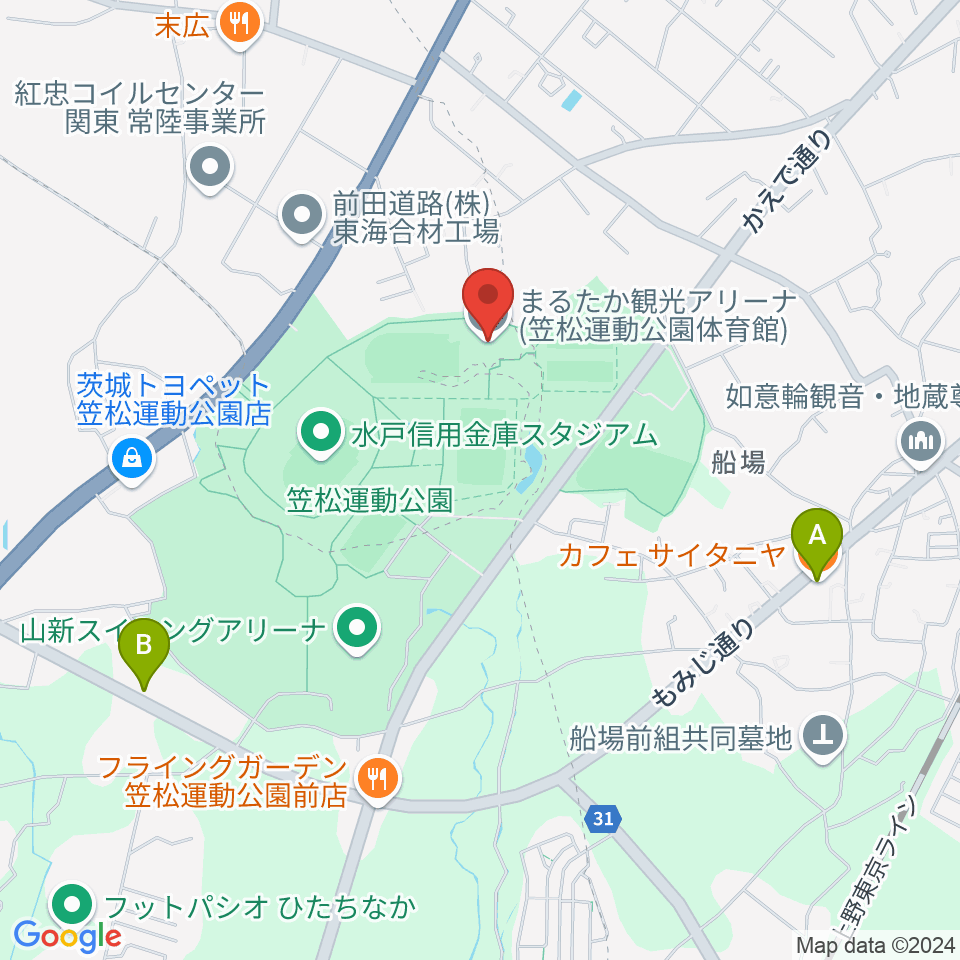 まるたか観光アリーナ周辺のカフェ一覧地図