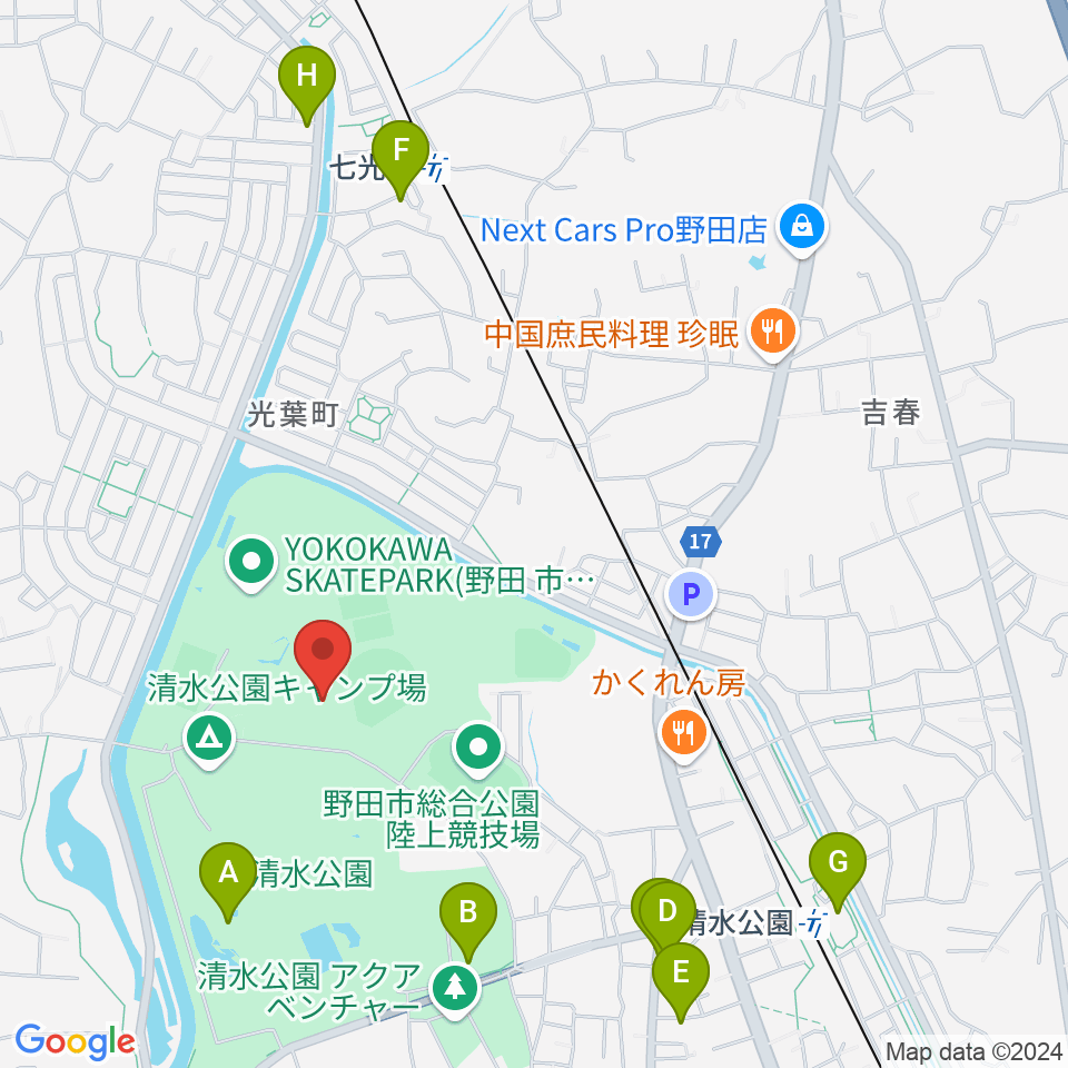 インフォマージュアリーナ周辺のカフェ一覧地図