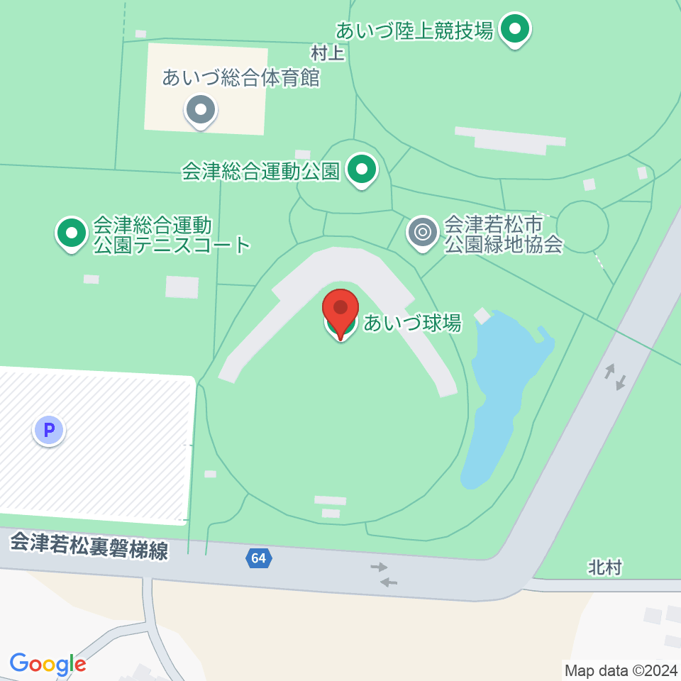 あいづ球場周辺のカフェ一覧地図