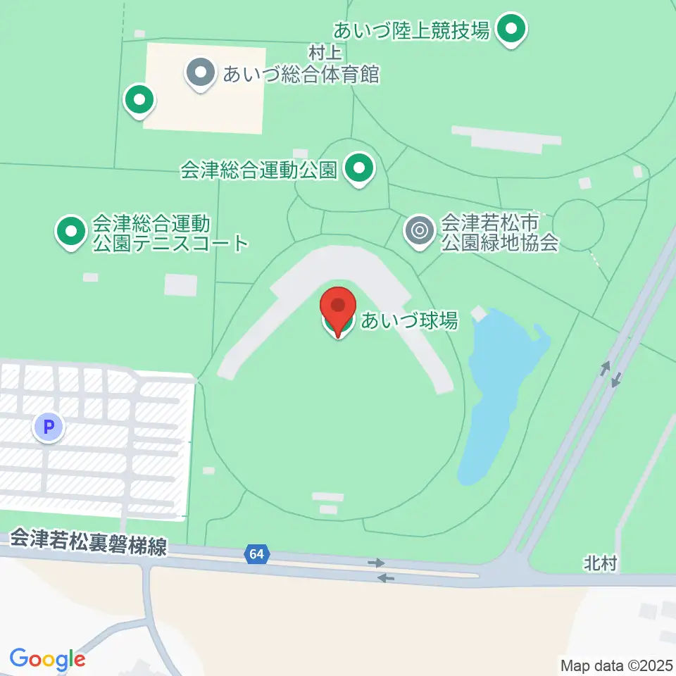 あいづ球場周辺のカフェ一覧地図