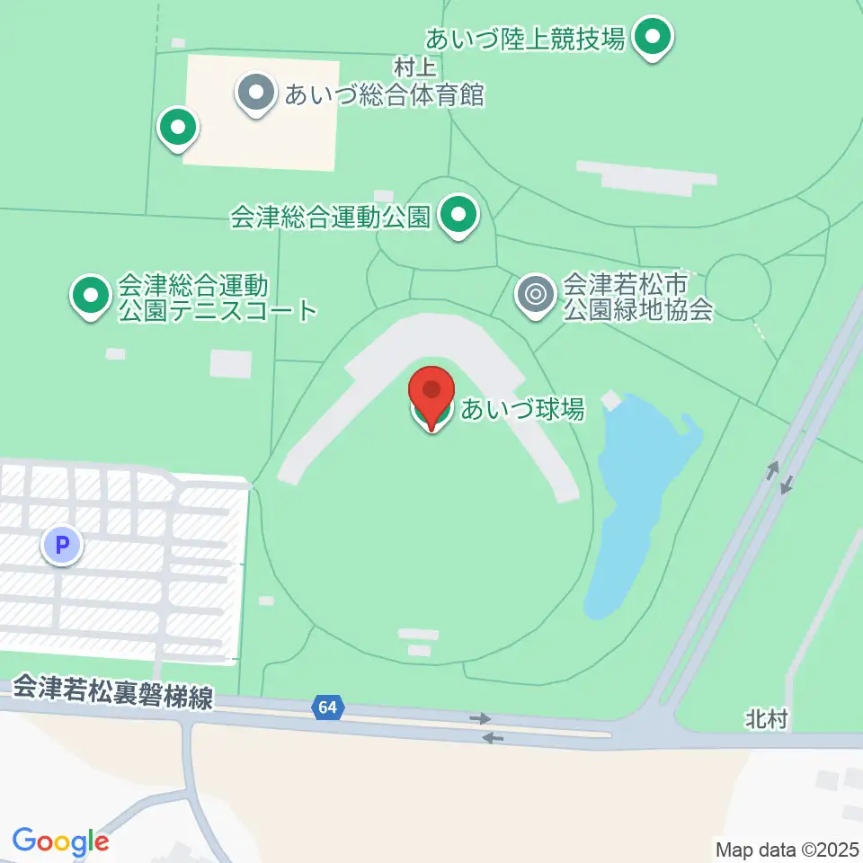 あいづ球場周辺のカフェ一覧地図
