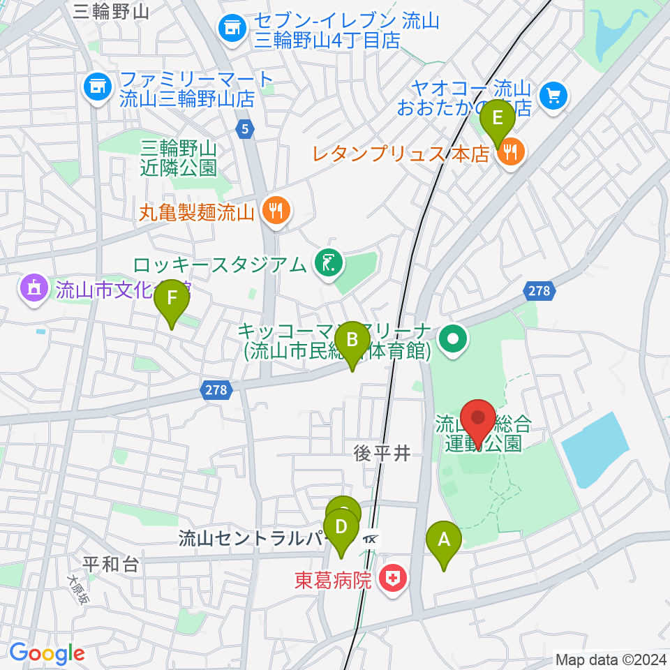 京和ガスベースボールパーク周辺のカフェ一覧地図